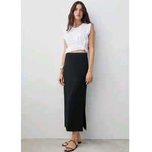 AYR Black Midi Skirt